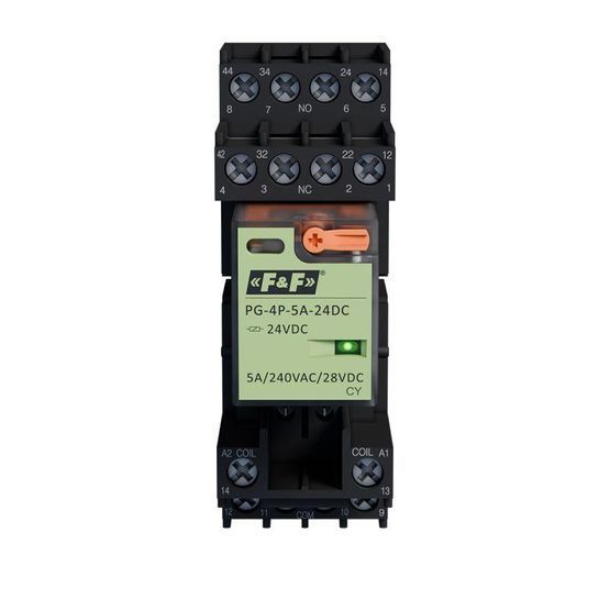 Интерфейсное реле F&F GPK-4P-24DC в комплекте с разъемом