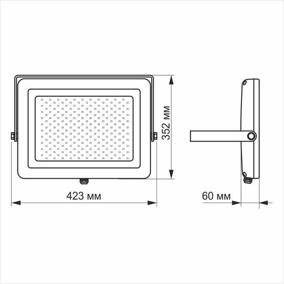 LED прожектор PREMIUM 150W 5000K Білий VIDEX, 24636, VL-F1505W, 5000