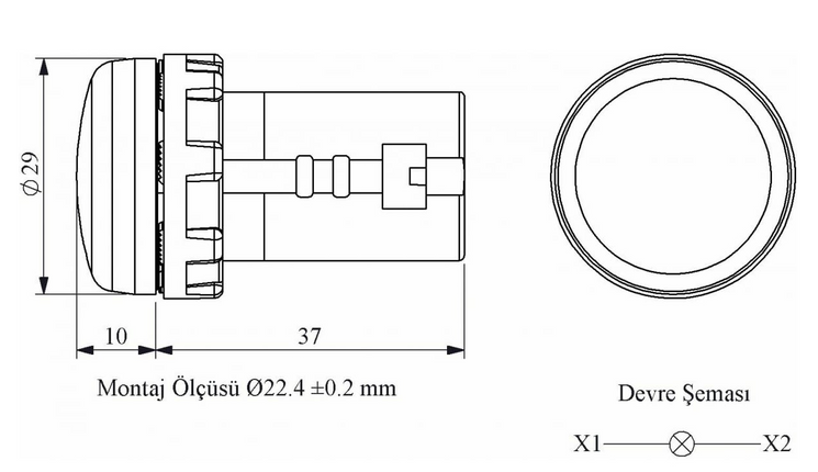 Моноблочна світлосигнальна арматура світлодіодна 220В жовта (ячеистое скло) MBSP220S, EMAS