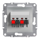 Аудиорозетка EPH5700161 ASFORA Schneider Electric Алюминий, 0750, Алюминий
