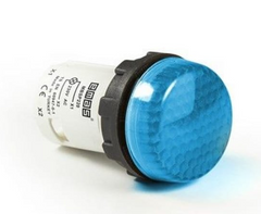 Моноблочная светосигнальная арматура светодиодная 220В синяя (ячеистое стекло) MBSP220M, EMAS