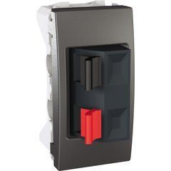 Аудио розетка 1-модульная Графит MGU3.487.12 UNICA Schneider, 8006, Графит