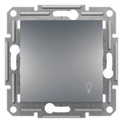 Кнопка &ldquo;Свет&rdquo; Сталь EPH0900162 ASFORA plus Schneider Electric самозаж. контакты, 9929, Сталь