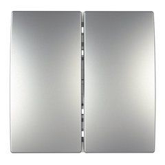 Переключатель 2-клавишный проходной (СХ.6+6) 10А 2М Алюминий MGU3.213.30 UNICA Schneider, 7856, Алюминий
