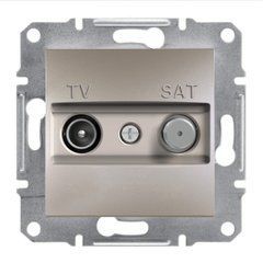 TV-SAT розетка проходная 4dB Бронза EPH3400269 ASFORA plus Schneider Electric, 9979, Бронза