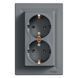 Розетка 2-я с заземлением Сталь EPH9900162 ASFORA Schneider Electric, 10079, Сталь