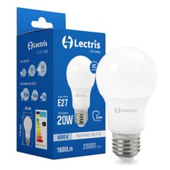 Светодиодная лампа Lectris A65 20W 4000K 220V E27 1-LC-1109, 4000