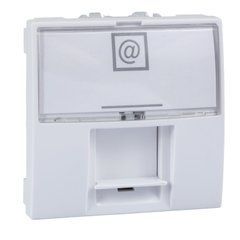 Розетка компьютерная RJ45 (Kat 5e) UTP 2М Белая MGU3.411.18 UNICA Schneider, 7907, Белый
