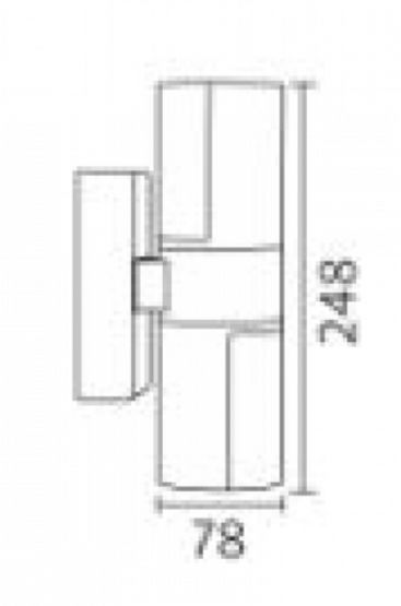 Світильник настінний світлодіодний LED "IMPERIAL-2" 2x7W, Чорний, 4200, 79