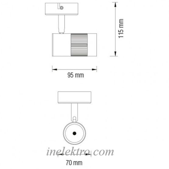 Світильник потолочний направляючий корпус метал COB LED 8W білий 4200K TOKYO HOROZ, 017-002-0008-010, 4200