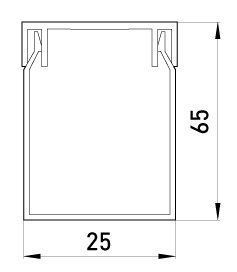 Короб пластиковий перфорований e.trunking.perf.stand.25.65, 25х65мм, 2м
