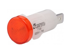 S145K Сигнальна арматура 14мм із термозахисною лінзою лампа 220В червона, EMAS