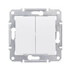 Выключатель SDN0300421 двойной белый IP44 Sedna Schneider, 4493, Белый