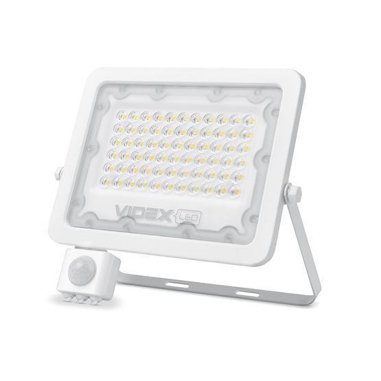 LED прожектор F2e 50W 5000K c датчиком движения и освещенности VIDEX, VL-F2e505W-S, 5000