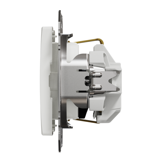 Розетка с заземлением та з захисними шторками Белый Sedna Design Schneider SDD111022, Белый