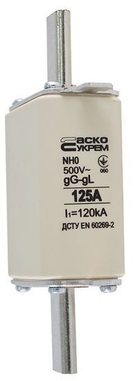 Запобіжник ножовий з плавкою вставкою NH0 125A gG АСКО