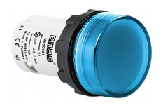 Моноблочна світлосигнальна арматура світлодіодна 24В синя (плоске скло) MBSD024M, EMAS