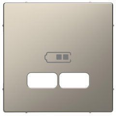 D-Life ЦЕНР. НАКЛ. USB НІКЕЛЬ, Merten Schneider, 22801, Нікель