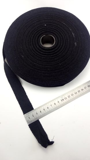 Киперная лента хлопковая чёрная 27 мм