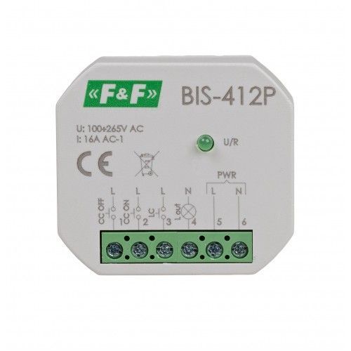 Бістабільне реле групове BIS-412P, для прихованого монтажу F&F, 20469