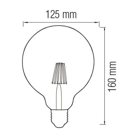 Лампа FILAMENT LED Меридиан 6W Е27 2200K RUSTIC MERIDIAN-6 HOROZ, 001-037-0006-010, 2200