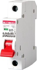 Модульный автоматический выключатель e.mcb.pro.60.1.B 25 new, 1р, 25А, В, 6кА, new
