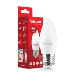 Светодиодная лампа Vestum C37 4W 4100K 220V E27 1-VS-1305, 4100