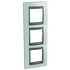 Рамка 3-постова вертикальна "Смарагдовий" Графіт MGU66.006V.294 Unica Top Schneider, 8610, Смарагдовий