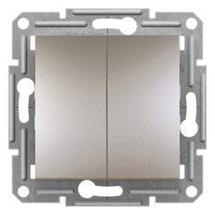 Выключатель кнопочный 2-кл Бронза EPH1100169 ASFORA Schneider Electric, 9933, Бронза
