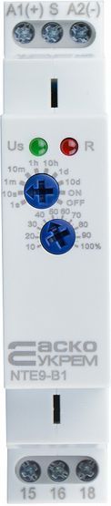 Реле зарежки времени на выключение (1c-10 дней) NTE9-B1 AC/DC 12-240V 1СО АСКО
