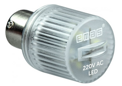 Блимаючий світлодіод 220В, білий IKMF220B, EMAS