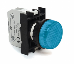 Сигнальна арматура з блок-контактом підсвічування без лампи синя B030XM, EMAS