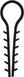 Дюбель-елочка (д 12) черный под круглый кабель (уп.100шт)