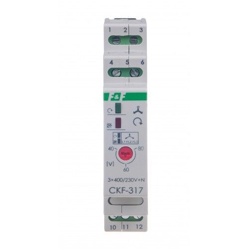 Реле чергування та пропадання фаз CKF-317 F&F, з регулюванням асиметрії