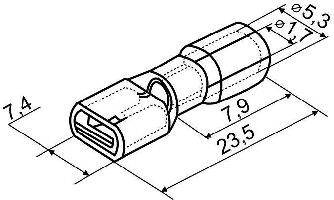 Конектори повністю ізольовані FDFD1,25-250 'мама' (100 шт.)
