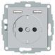 Розетка Schuko з 2 USB 2,4 A алюм. SM, Merten Schneider, 22808, Алюминий