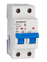 Автоматичний вимикач 6кА 2п 32А х-ка B Schrack