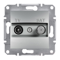 TV-SAT ЕРН3400261 Розетка Проходная (4dB) ASFORA Schneider Electric Алюминий, 0756, Алюминий