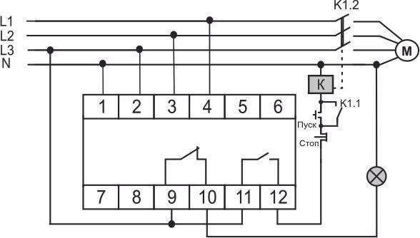 Реле напруги CP-731, трифазне, 2 А
