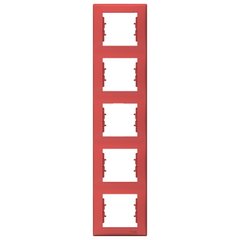 Рамка 5-постовая вертикальная SDN5801541 Красный Sedna Schneider, 7512
