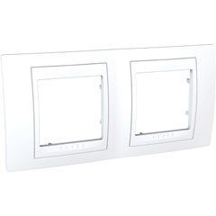 Рамка 2-постовая Белая MGU6.004.18 Unica Plus Schneider, 8317, Белый