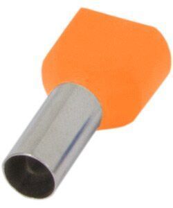 Изолированный наконечник e.terminal.stand.te.2.4.orange (TE4012 orange) 2x4 кв.мм, оранжевый