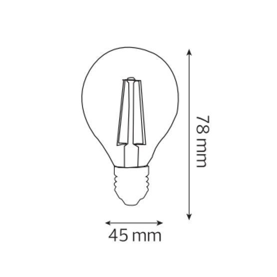 Лампа світлодіодна "FILAMENT BALL-4" 4W 2700К E27, 2700