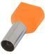 Изолированный наконечник e.terminal.stand.te.2.4.orange (TE4012 orange) 2x4 кв.мм, оранжевый