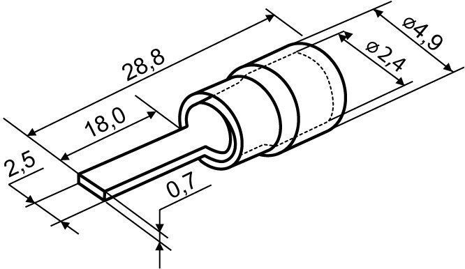 Кабельні наконечники DBV 2-18 (100 шт.)