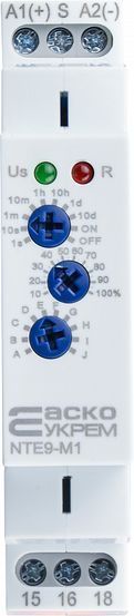 Реле времени многофункциональное NTE9-M1 AC/DC 12-240V 1CO АСКО