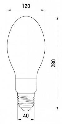 Лампа ртутна високого тиску e.lamp.hpl.e40.400, Е40, 400 Вт, l0460004, 4500