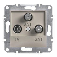 TV-SAT-SAT розетка концевая 1dB Бронза EPH3600169 ASFORA plus Schneider Electric, 9991, Бронза
