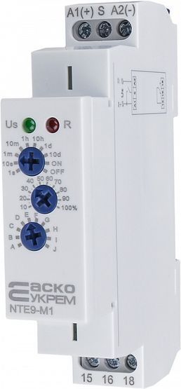 Реле времени многофункциональное NTE9-M1 AC/DC 12-240V 1CO АСКО