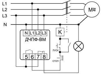 Реле фаз CКF-BM з регулюванням затримки 380В 10А 2S ФиФ